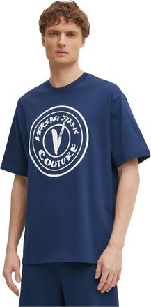 Versace Jeans Couture Logo-print T-shirt - Heren - T-shirts - Blauw - S - Katoen - Tops
