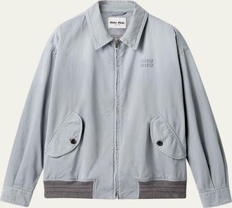 Miu Miu Old Cotton Twill Old Shirt Jacket