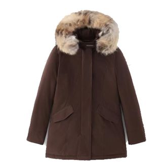 Woolrich Jassen, Dames, Bruin, S, Polyester, Luxury Arctic Parka Bruin