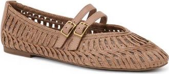 Reiss Elizabeth Mary Jane Flat in Neutral at Nordstrom, Size 10.5Us