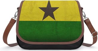 Generic Vintage Ghana Flag Womens Crossbody Bag Fashion Shoulder Handbags Message Tote Bag with Adjustable Strap
