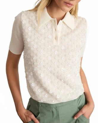 Tanya Taylor Camilla Knit Top In Cream