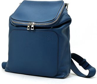Loewe Blue Leather Backpack (Pre-Owned)