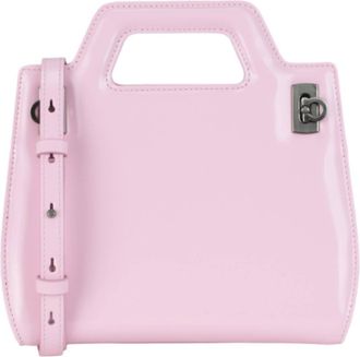 Ferragamo Womens Mini Wanda Leather Top-Handle Bag In Light Pink