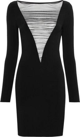 Maison Close Nuit Fauve long-sleeve mini dress - women - Elastane/Polyamide - S - Black