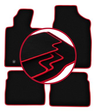 OEM Alfombrillas Carlux-red Para Chrysler Pt Cruiser Descapotable, Hatchback (2000-2010)