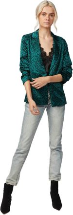 Cami NYC Ollie Blazer In Emerald Leopard