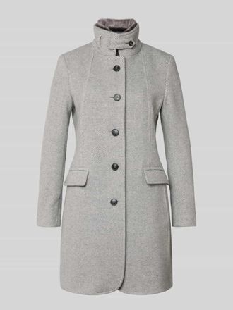 Cinque Mantel mit Knopfleiste Modell ASTRALA in Hellgrau Melange, Gr&ouml;&szlig;e 34