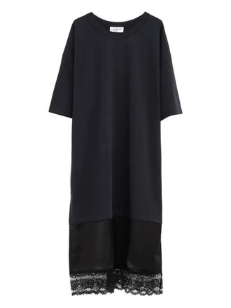 Vaquera lace-trimmed lipstick-print T-shirt dress - women - Fabric - S - Black