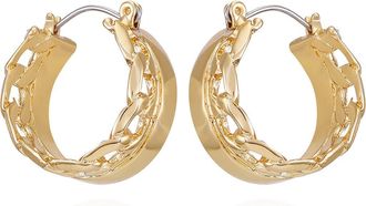 Vince Camuto Chain Hoop Earrings in Gold Tone at Nordstrom Rack