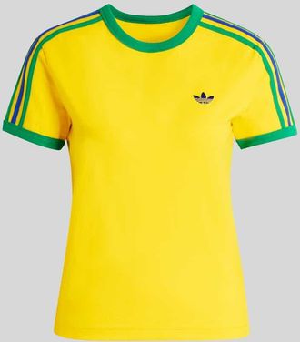 adidas Originals Slim Fit T-Shirt aus Baumwoll-Mix in GELB, Gr&ouml;&szlig;e XL