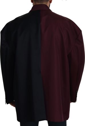 Dolce & Gabbana Bordeaux Polyester Double Breasted Mens Jacket