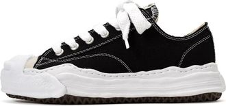 Miharayasuhiro HANK OG Sole Canvas Low Black White A05FW702-BLK