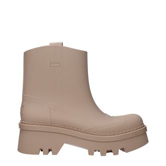 Chlo&eacute; Pink Cotton Ankle Womens Boots