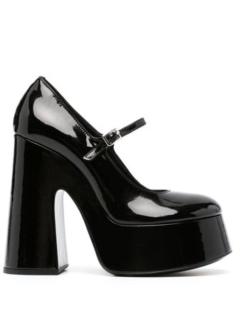 Vic Mati&eacute; 145mm patent leather sandals - Black