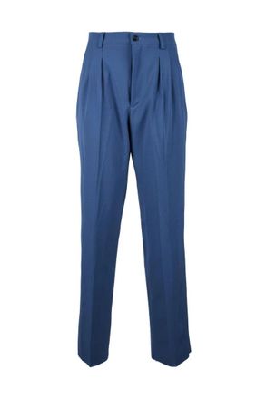 Brizzi Brizzi Polyester Stretch Trousers - Blue