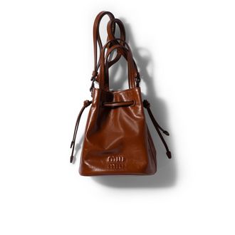 Miu Miu Shiny Leather Mini-bag, Woman, Palisander