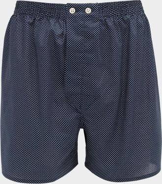 Derek Rose Men & apos;s Plaza Pindot Boxer Shorts