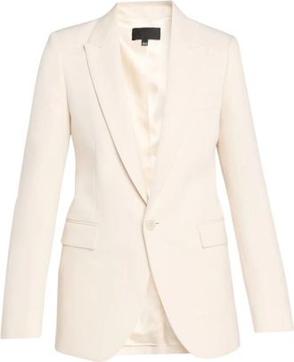 Nili Lotan Anabel Wol Blazer - Dames - Blazers - Beige - 2XS - Wol - Jassen
