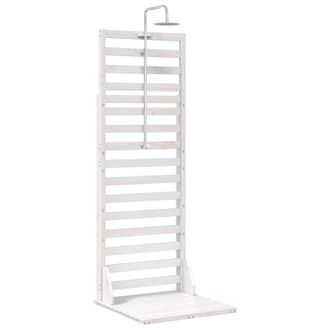 vidaXL Ducha Exterior 225 Cm Madera Maciza De Pino Y Acero Inoxidable Vidaxl