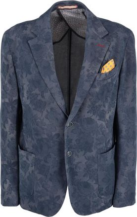 Massimo Rebecchi flowered two-buttoned blazer - Blue
