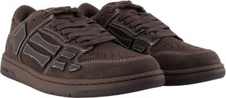 Amiri Mens Skel Top Low Sneakers - Amiri Leather Brown Calfskin Shoes