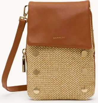 Hammitt Hammitt VIP Mobile Cocoa Raffia Gold