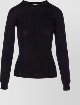 Elisabetta Franchi logo-jacquard long-sleeve crew-neck jumper
