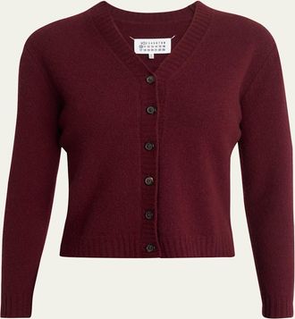Maison Margiela Crop Wool Cardigan