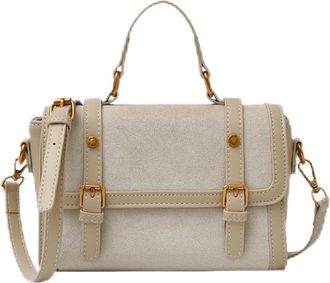 Generic Cymwer Faux Suede Shoulder Bag Large Crossbody Bag Flap Bag for Women Autumn (Red)