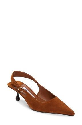Jimmy Choo London Amel Slingback Kitten Heel Pump in Tan/Tortoise at Nordstrom, Size 5.5Us