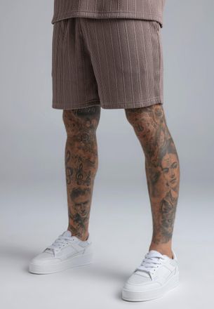 Siksilk Mens Brown Textured Shorts XXL
