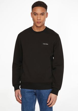 Calvin Klein Sweatshirt CALVIN KLEIN MICRO LOGO SWEATSHIRT, Herren, Gr. XXL, schwarz, Sweatware, Obermaterial: 64% Baumwolle, 36% Polyester, regular fit h&uuml;ftlang, 