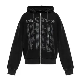 Misbhv Zip-throughs, male, Black, Size: 2XL Hooded Sweatshirt