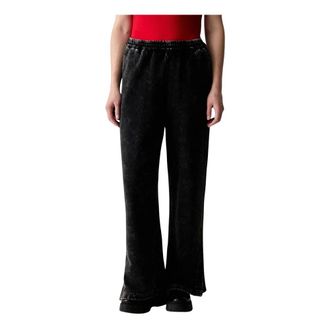 Karl Lagerfeld Jeans, Dames, Zwart, S, Katoen, Washed Trainingsbroeken