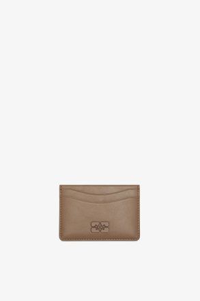 Ganni Coca Mocha Bou Card Holder in Brown