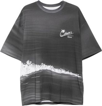 Amiri Palm-tree Logo T-shirt - Heren - T-shirts - Grijs - XL - Katoen - Tops