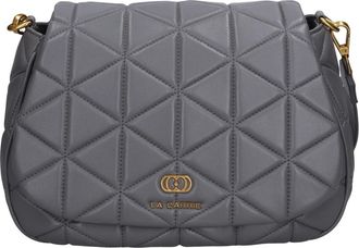 La Carrie Stitch & Spoon Gewatteerde Schoudertas - Dames - Schoudertassen - Grijs - ONE Size - Leer - Tassen