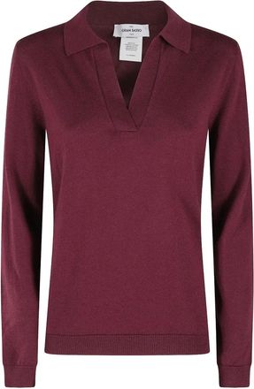 Gran Sasso Trui met V-hals - Rood