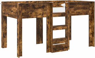 vidaXL Letto A Castello Per Bambini Rovere Fum&eacute; 90 X 200 Cm Vidaxl