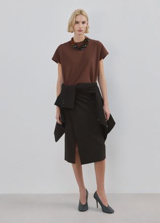 Mango Maglietta cotone maniche corte rosso mattone - Donna - XXL - MANGO