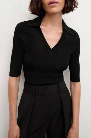 Veronica Beard Emily Polo Shirt In Black