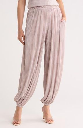 Renee C Pliss&eacute; Joggers in Beige at Nordstrom Rack, Size X-Small