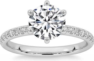 Pompeii3 1.58Ct Diamond Engagement Ring 14k Gold Lab Grown