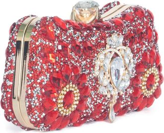 Lauren Lorraine Elegant Clutch in Red at Nordstrom
