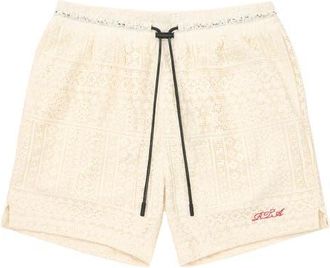 Rta Clyde Pull-On Shorts in Sand Cursive at Nordstrom, Size X-Small