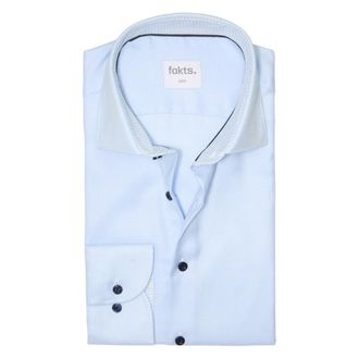 Fakts Slim Fit Nette Overhemd - Heren - Casual Overhemden - Blauw - XL - Overhemden