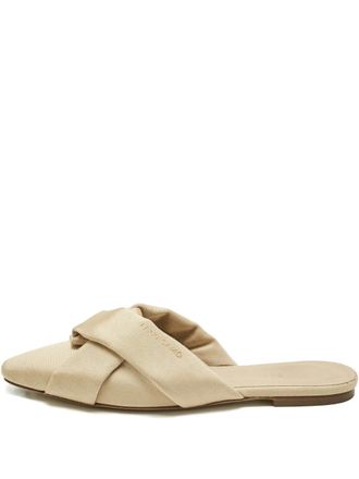 Ferragamo knot flat mules - Neutrals
