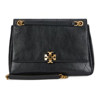 Tory Burch Charlie Quilted Shoulder Bag - female - Tory Burch - Cross Body Bags - Black - ONE SIZE - Bags