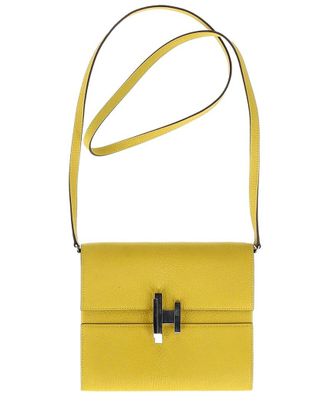 Herm&egrave;s Yellow Leather Cinhetic To Go Shoulder Bag (Authentic Pre-Loved)